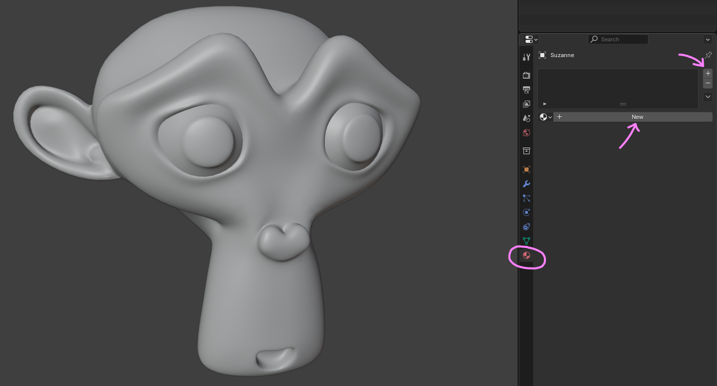 Создание материала в Blender