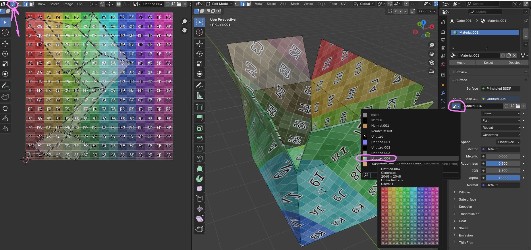 Выбор текстуры для материала