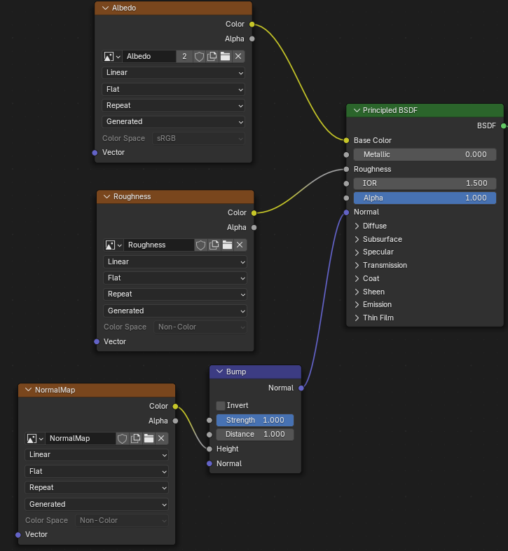 Настройка карты шероховатости